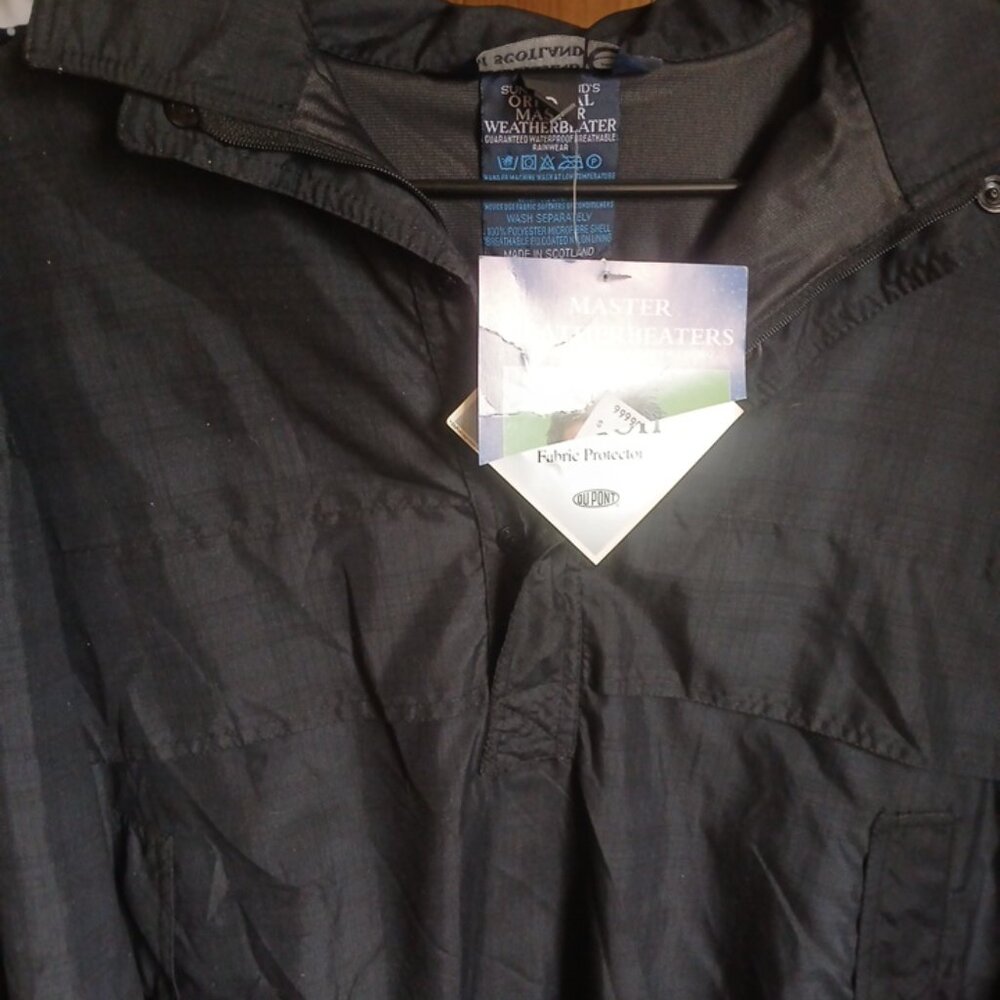 Sunderland of Scotand Master Weatherbeaters Black Pullover Nylon Jacket